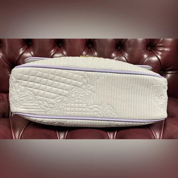 Versace Purple Micro Vanitas Flap Shoulder Bag with Chain - Picture 3 of 16